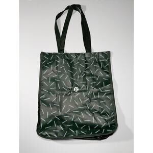 Lululemon Tote Bag 9 X 11 Green Reusable Shopping Gym Yoga Bag Logo Eco